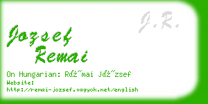 jozsef remai business card